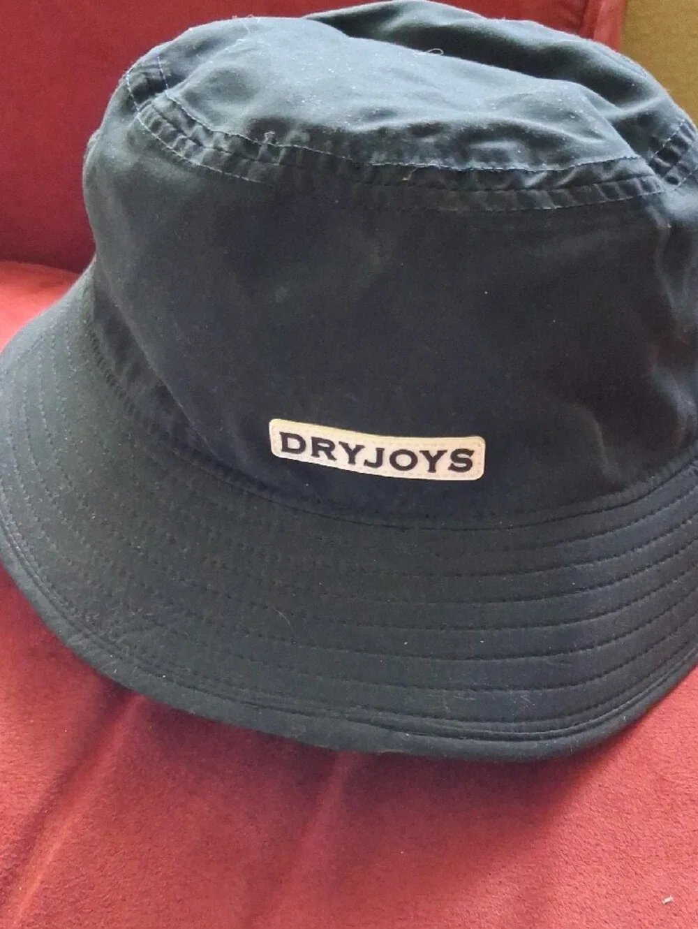 FootJoy Black Bucket Hat with White FJ Patch